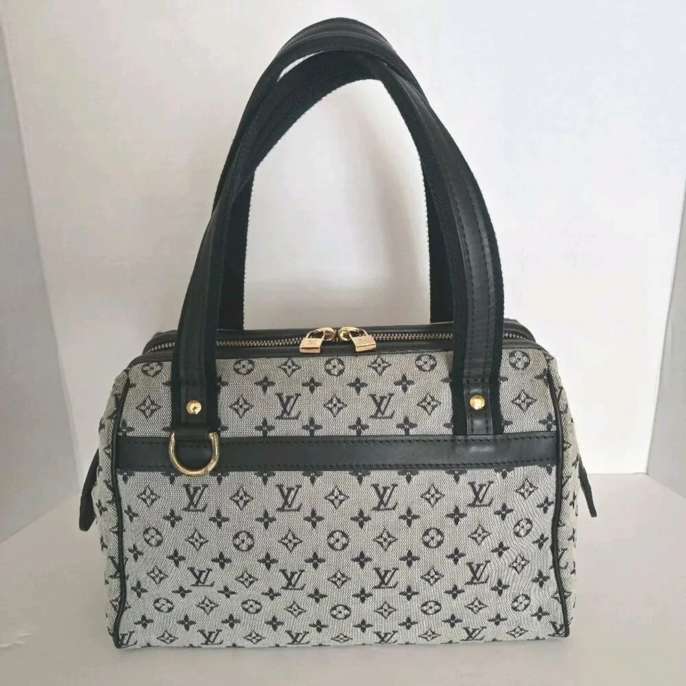 Louis Vuitton Josephine PM Mini Navy Monogram Boston Bag